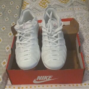 Nike Mens Air Vapormax Plus Sz 11 White Sneakers